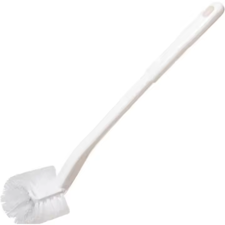 Escobilla de baño, escobilla de baño de diseño curvo para una limpieza profunda debajo del borde, escobilla de baño compacta fácil de usar para baño - 1