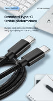 Cable De Datos Para Móvil 60W Con Luz Tipo C a Tipo C Cargador Rápido Para iPhone15 Samsung Huawei Cable De Transmisión De Datos De Alta Velocidad - details 3