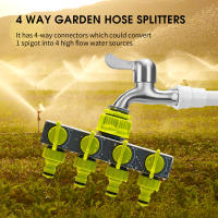 Divertido De 4 Maneras Para Grifo De Jardín Conector De Tubo De Agua Distruidor De Agua Para Grifo De Exterior Riega - details 0