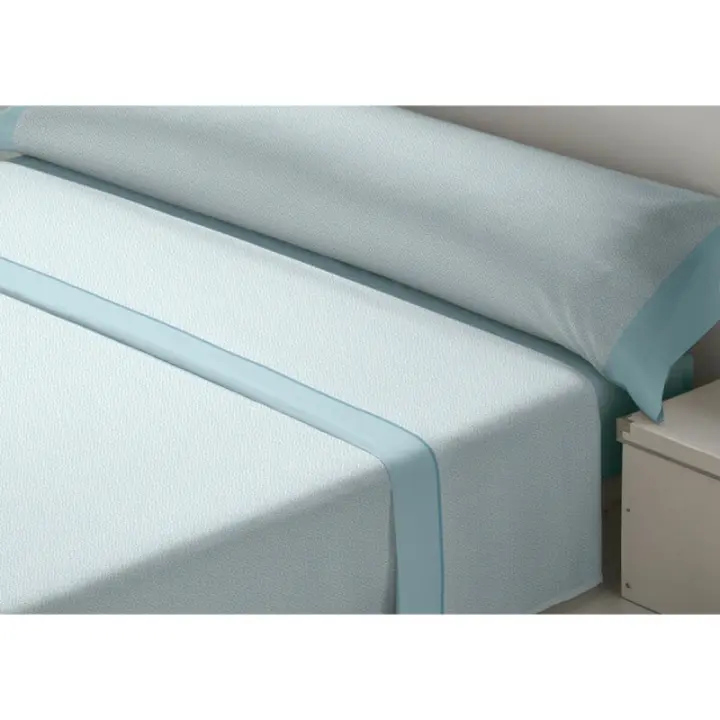 D'Or - Juego de Sábanas D'Or JAZMIN Azul Cama de 120 Franela - 1