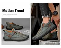 Zapatos De Cuero Para Hombre Hechos a Mano Transpirables Zapatos Casuales Cómodos Para Caminar Sneakers De Marca Lujo Tamaño Grande 38-48 - details 3