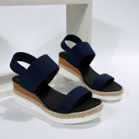 SP Sandalias de Tacón de cuña de gran tamaño para Mujer, nuevo sandalias de Verano with Punta Abierta y Suela Gruesa elástico en stock, - details 7