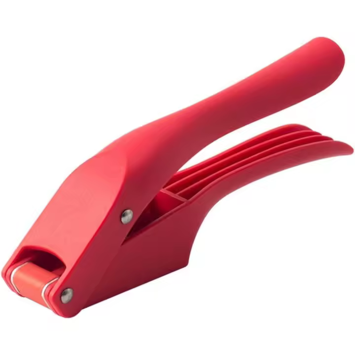 Prensa de Ajo de plástico, exprimidor de Jenibre multiples, picadora de Ajo, pelador de Ajo, trituradora de Ajo, rebanador de Ajo para Cocina (Rojo) - 1