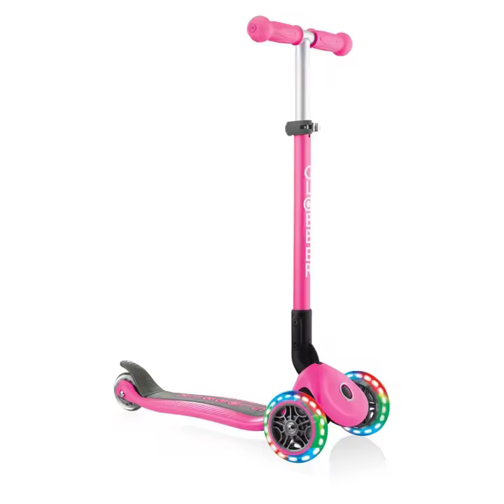 Globber Scooter Primo Foldable Lights Rosa - 1