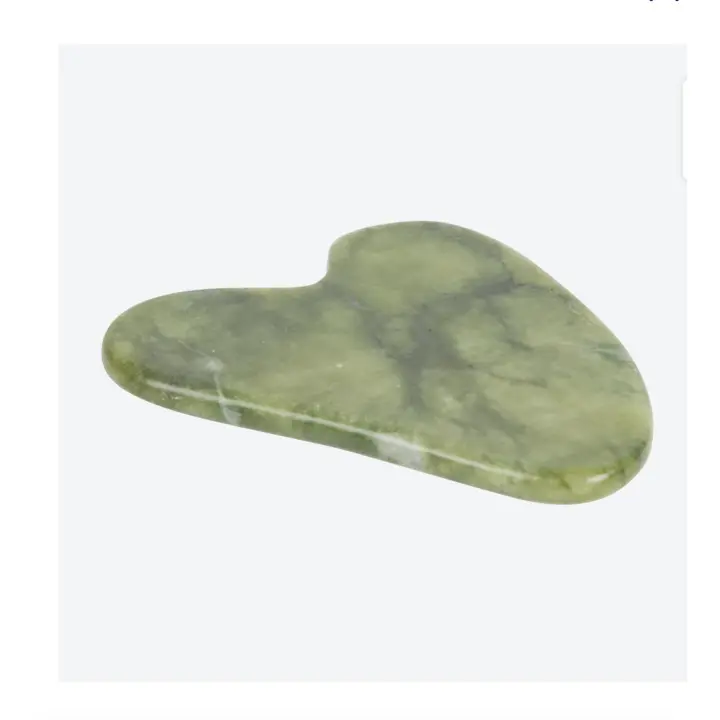 Gua Sha Piedra de Jade, 100% Natural Jade Gua Sha para SPA Terapia, Masajeador Facial, Adecuado para Mujeres y Hombres Cuidado de la Piel - 1