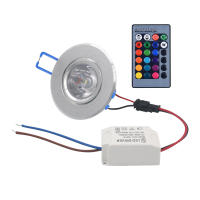Downlight LED RGB Dimmable 3W 16 Colores Cambiantes Iluminación Revestida Retrofits Con Control Remoto AC85-265V Lámpara De Techo - details 7