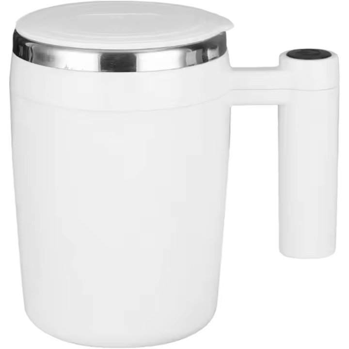 Taza de café, taza de escritorio, taza de café con automezcla, taza con agitación automática (#1 blanca) - 1