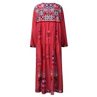 Vestido Largo Bohemio Para Mujer 2023 Otoño Playa Ropa Casual Elegante Maxi Vestido Floral Estilo Y2K Vestido De Talla Grande - details 5