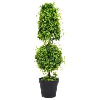 vidaXL Planta de Boj Artificial con Macetero Verde Árbol Topiario Adorno Dimensiones 15 x 50 cm,  16 x 60 cm,  17.5 x 90 cm y mas - details 0