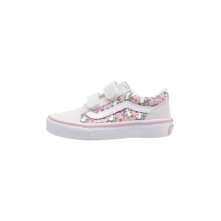 Vans Old Skool V Ballet Deportivas Con Velcro Niña Rosa - 1
