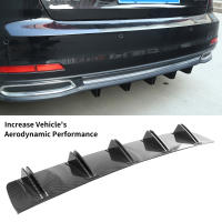 Difusor De Parachoques Trasero Universal 5 Aletas Esponja De Carbono Negro Accesorios De Estilo Para Coche Modificado - details 0