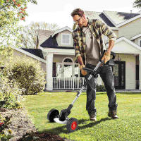 Cortacésped eléctrico inalámbrico de 650W, cortador potente de 18000PRM, Con rueda auxiliar , herramienta de jardín ajustable con 2 baterías de piezas y 21V, barra telescópica ajustable - Marca Cortacésped - details 3
