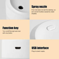 Humidificador Ultrasonido Mini 200ML Con Luz LED Y Diffusor De Aceites Esenciales Portátil Para Coche Purificador De Aire Generador De Néctar Anión - details 9