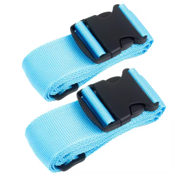 Correa De Viaje Ajustable De Nylon Para Maleta Con Hebilla De Cinturón De Equipaje 2 Piezas Accesorio De Viaje Para Empaquetar - 1