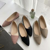 Women's shoes, stylish patchwork mules, pointed ballet flats, slip-on casual shoes, women's loafers - details 0