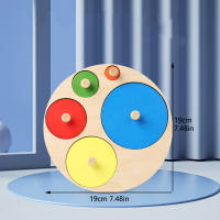 Puzzle De Madera Geométrico Para Niños Juego Educativo Tridimensional Tablero De Agarre Manual Juguetes Para La Educación Temprana - details 13