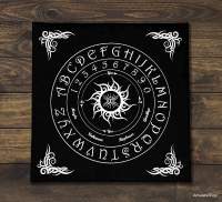 AmuletsShop - Mantel de Tarot Manteles Terciopelo | Metatrón | Negro o Morado | Adivinación - details 2