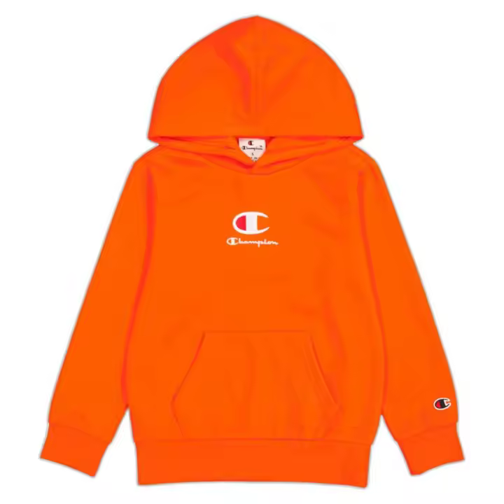 Sudadera con Capucha Champion  para niños unisex en color naranja - 1