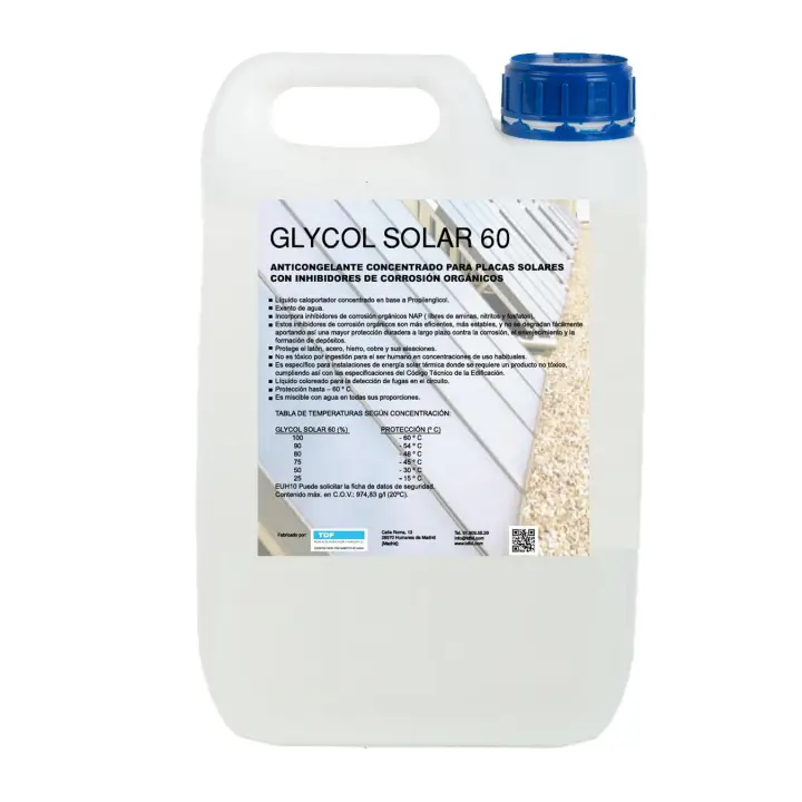 TDF Glycol Solar 60 Anticongelante anticorrosivo NAP (libre de aminas, nitritos y fosfatos). - 1