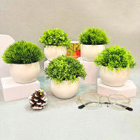 Bonsai Artificial Elegante Y Energético Decoración Verde Vivida Para Mesa Centro De Oficina Decoración De Plástico No Desvanecimiento - details 0