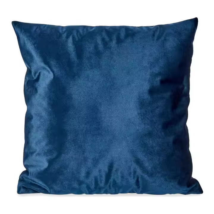 Cojín Terciopelo Azul Poliéster (45 x 13 x 45 cm) - 1