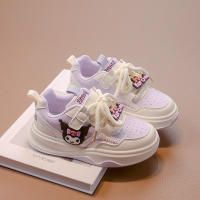 Zapatillas De Tenis Para Niñas Cuaderno Kuromi Moda Versátil Infantil Antideslizantes Transpirables Cómodas Para Escuela Y Deporte Tallas True Fit Material Superior De Cuero PU Suela De Goma - details 2
