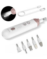 Pulidor de uñas, varios cabezales de pulido, pequeño instrumento de manicura, pulido de piel muerta, manicura AOL02 pulidor de uñas blanco - details 1