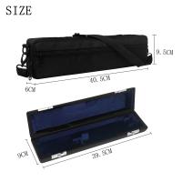 Caja De Almacenamiento Para Flauta De 16 Agujeros En Cuero Negro Con Forro Azul Portátil Accesorios Para Instrumentos Musicales De Madera - details 16
