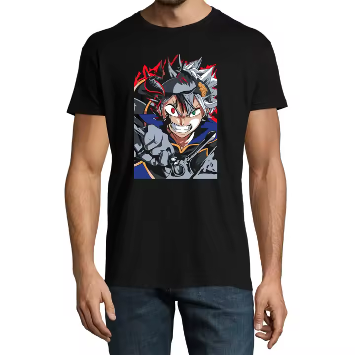 Camiseta Black Clover Asta - Manga, Anime - Algodón, unisex - 1