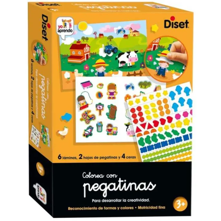 Diset - Colorea con pegatinas ¿Has completado la granja? - 1
