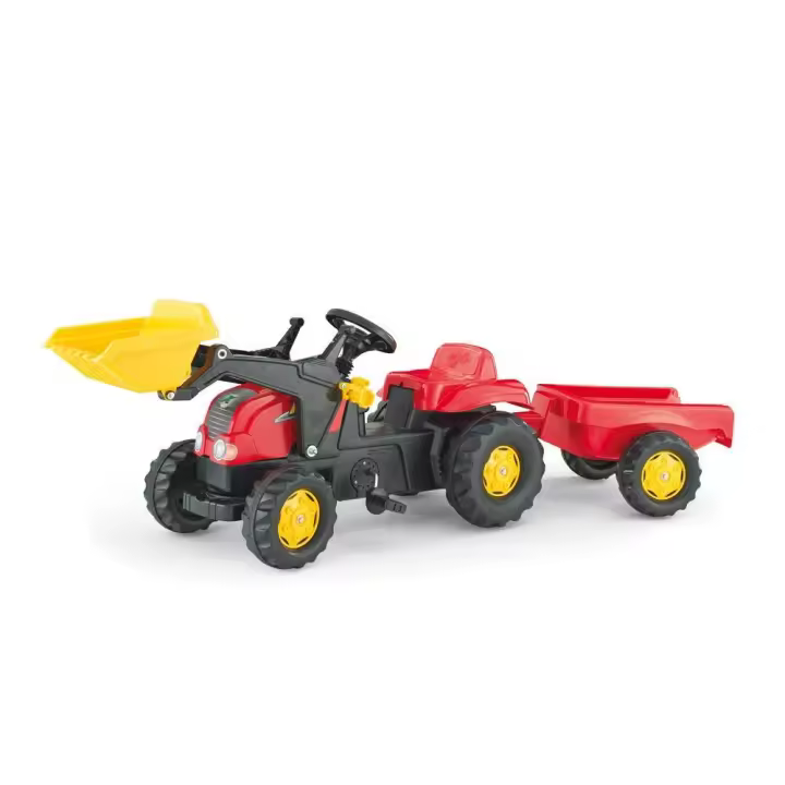 Rolly Toys Rolly Kid Rojo con Remolque y Pala para Niños de 2-5 Años - Juguete Correpasillos Resistente y Seguro - 1