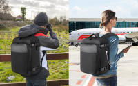 Mochila de viaje multiusos de Tela Oxford para avion de CABIN de 40x20x25, para portátil de 15,6 pulgadas, color Negro - details 8
