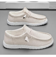 Zapatos Casuales Para Hombre Transpirables Ligeros Slip-On Planos Cómodos De Color Sólido Suela Suave Zapatos De Venta Loafers - details 15