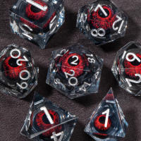 Juego De Dados DND Líquido Núcleo D&D Resina Fronteriza Para Juego De Rol RPG D20 D12 D10 D8 D6 D4 Borde Fino Dados De Dragón Y Sótano - details 18