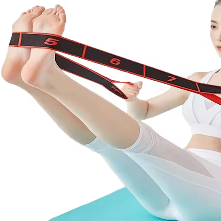HY Cinturón De Estiramiento De Yoga Con Bandas De Resistencia Para Adultos Alta Elasticidad Multi-segmento Para Fitness Y Ejercicios De Estiramiento - 1