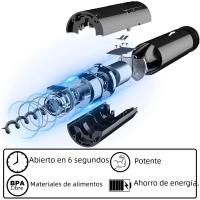 Juego De Abrevidrios Eléctrico Automático Con Base De Almacenamiento Para Botella De Vino Operado Por Batería Para Cocina Y Bar - details 3