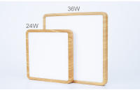 Luz De Techo Cuadrada Ultrafina 2.4cm 24W 36W 110V 220V Con Patrón De Madera Para Decoración De Habitaciones Dormitorio Sala De Estar Cocina - details 6