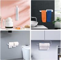 Portarrollos Adhesivo de Papel para Cocina, Soporte de Pared, Sin Perforación, Aluminio 30cm - details 4
