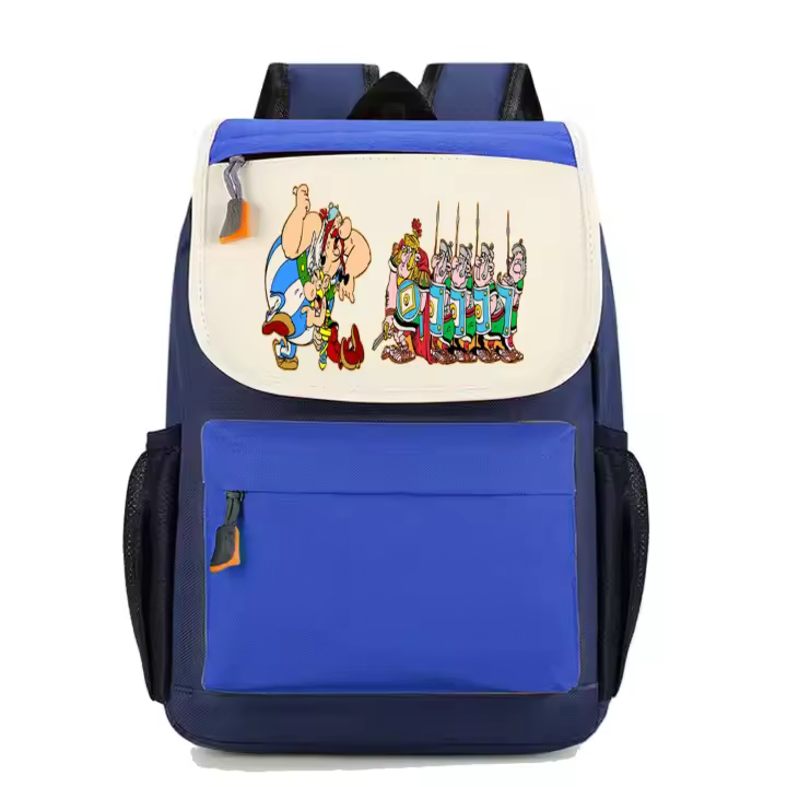 Mochila Asterix y Obelix. Ideafix. Varios colores. Ideal para la escuela. Colegio. Senderismo. Excursiones. Multiples bolsillos - 1
