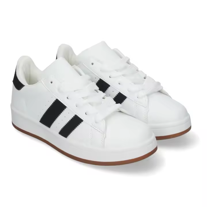 PuntoSalao Zapatillas planas cómodas estilo casual para mujer color blanco YY-10F - 1