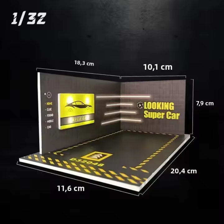 Modelo De Edificio De Estacionamiento Subterráneo PVC 1:32 1:24 Con Luces Escena De Decoración Para Coleccionistas De Automóviles - 1