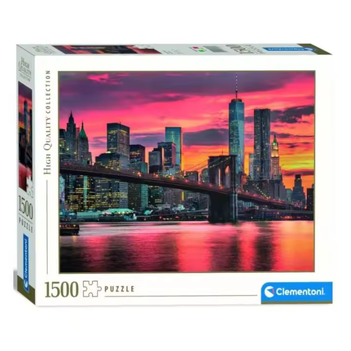 Puzzle 1500 piezas Rio del Este al Anochecer Manhattan Clementoni - 1