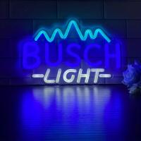 1pc Luz De Neón Letras De Busch Light Luz De Montaña De Hielo Para Decoración De Pared Luz LED Para Dormitorio Cueva De Hombre - details 0
