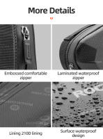 Bolsa De Bicicleta ROCKBROS De Capacidad Alta 1.5L Estuche Duro Impermeable Para MTB Y Carretera Patrón De Carbono Bolsa De Tubo Superior - details 17