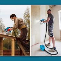 Tilswall Pulverizador de Pintura de 800W, Velocidad de Pulverización Máxima de 1100ml/min, Tanque Desmontable de 1300ml, 3 Tamaños de Boquillas, Azul - details 5