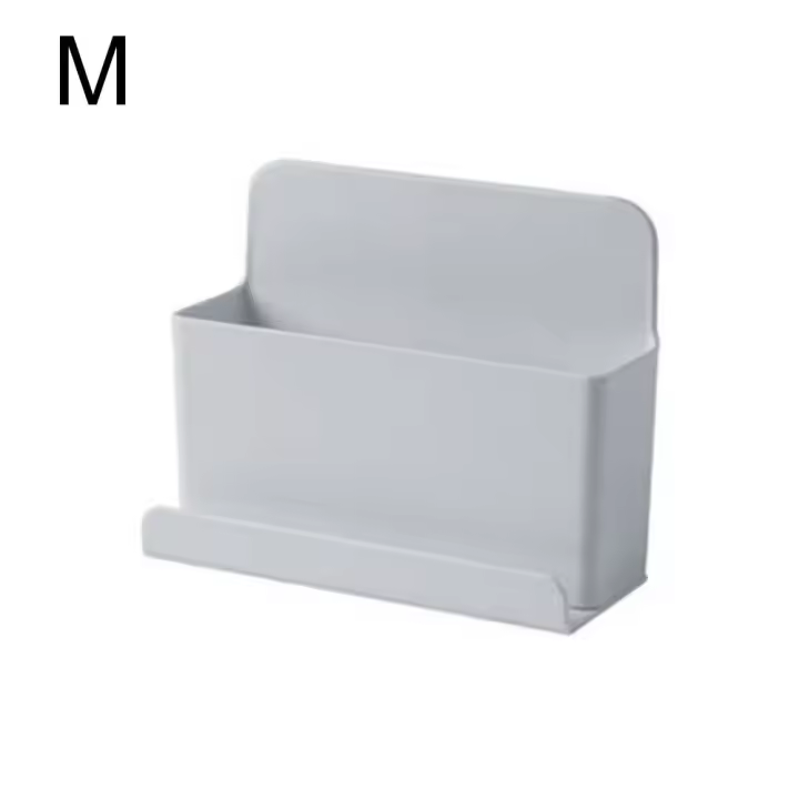 Soporte De Teléfono Adhesivo Organizador De Control Remoto Para TV Y Aire Acondicionado Ecológico Plástico Montado En La Pared - 1