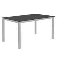 Miroytengo Mesa Superficie Fija Cadell Cristal Negro Estructura Metal 140x190 Cm Mesa De Comedor Salón Moderno - details 0