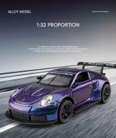 Coche De Juguete Porsche 911 GT3 RS a Escala 1:32 En Metal Con Sonido Y Luz Modelo De Coche Para Niños Regalo Ideal Para Coleccionistas - details 0