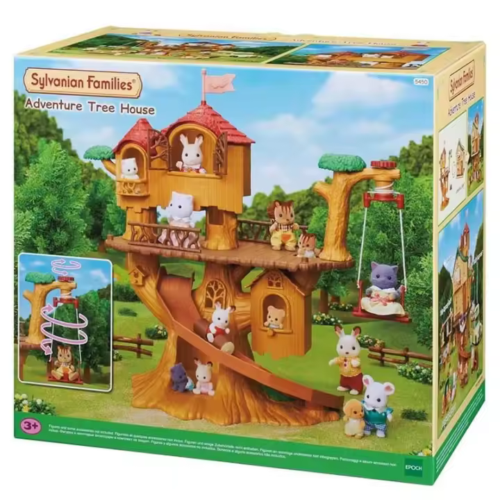 Sylvanian Families casa del arbol de aventuras con columpio - 1