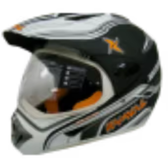 CASCO OFF ROAD KAMVAL HK2 Negro / Blanco - 1